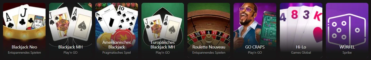 Betninja Casino Tischspiele